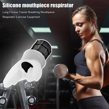 Fitness Trainer Lung Training Equipment Silicone Breathing Mouthpiece Respirator for Household Health Care Exercise Training